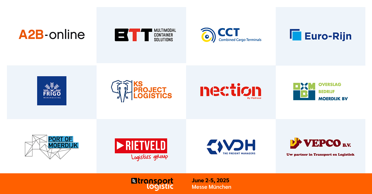 Exhibitors at the port of Moerdijk stand